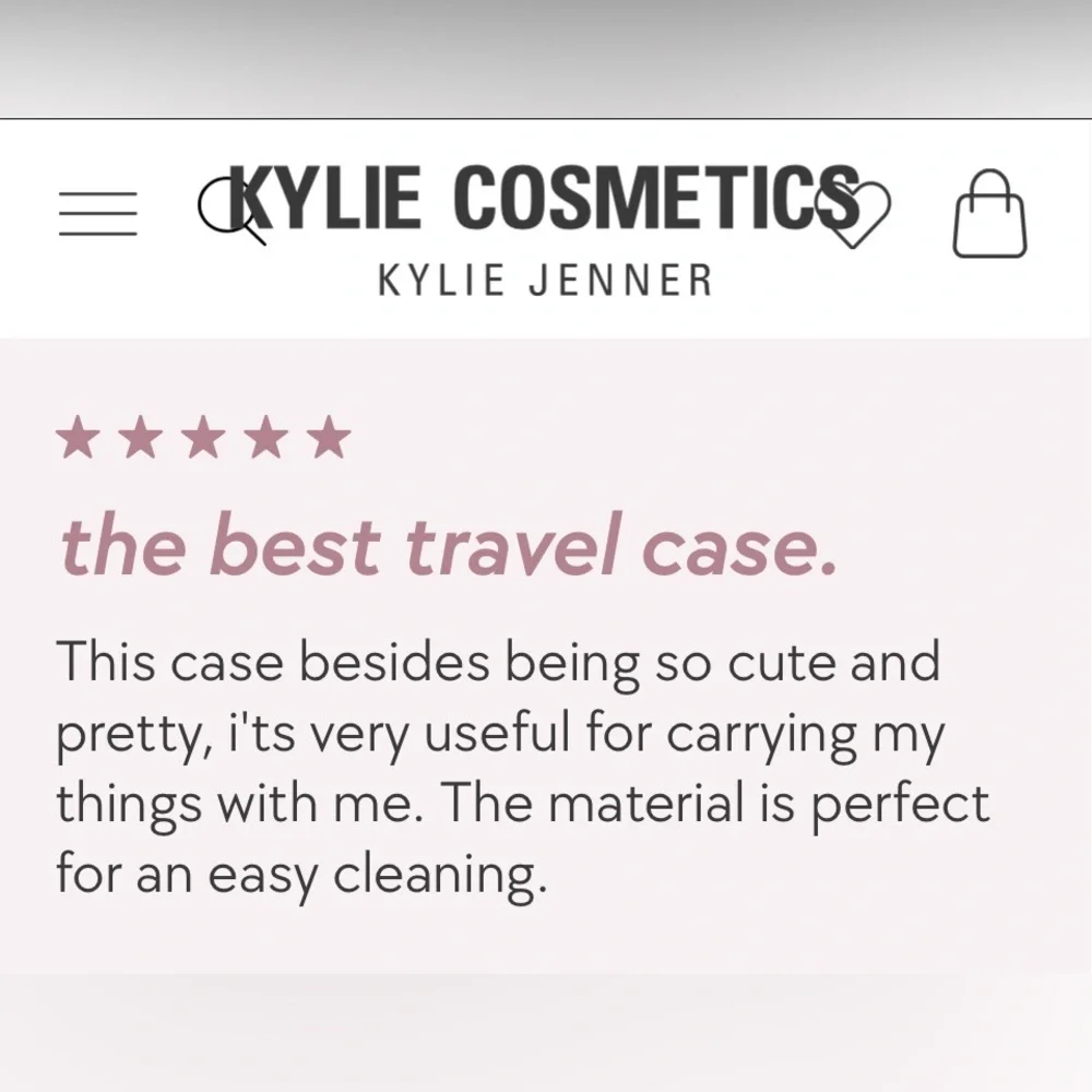 KYLIE COSMETICS Blue Cloud Cosmetic/Travel Bag